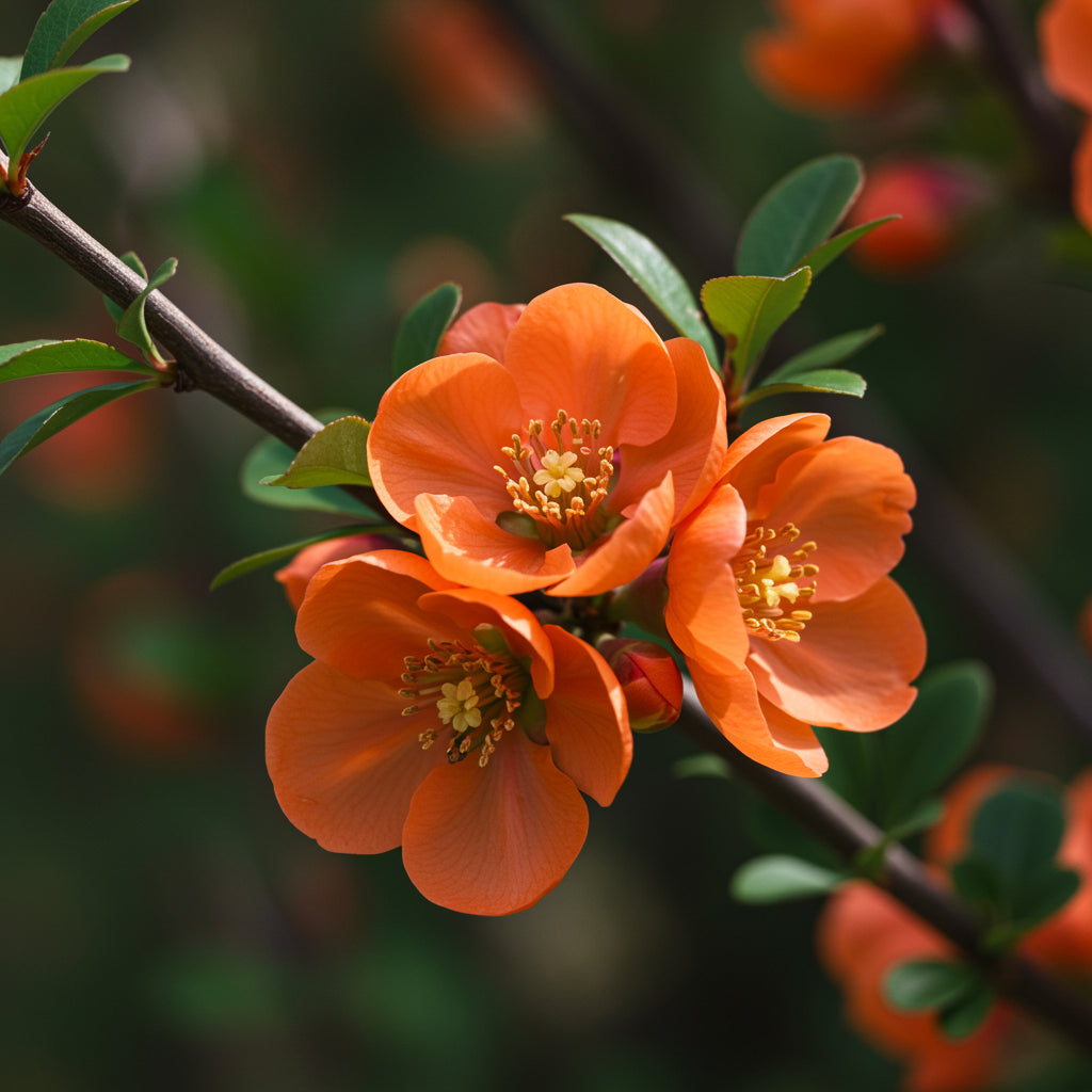 Orange Chaenomeles Flower Seeds for Planting Vibrant Blooms
