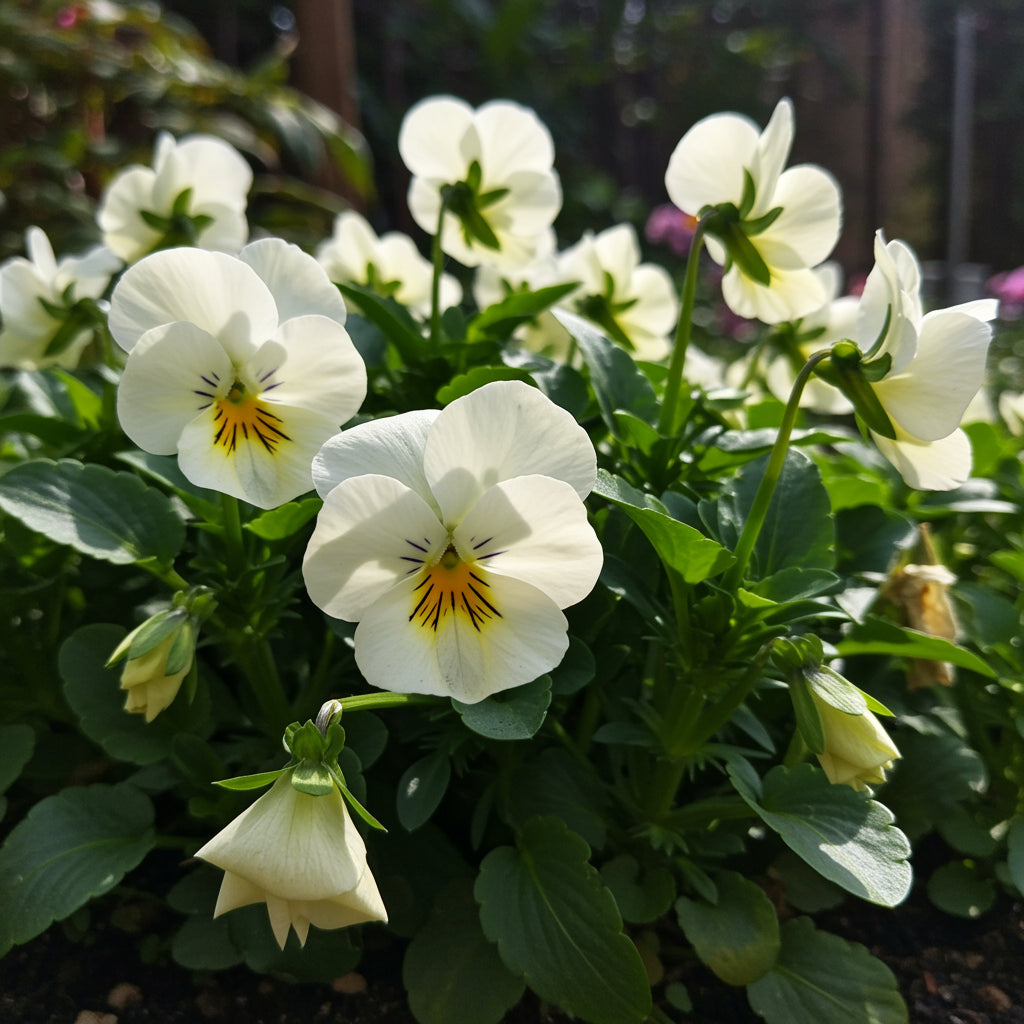 White Pansy Flower Seeds for Planting - Perfect for Adding Graceful Blooms to Your Garden