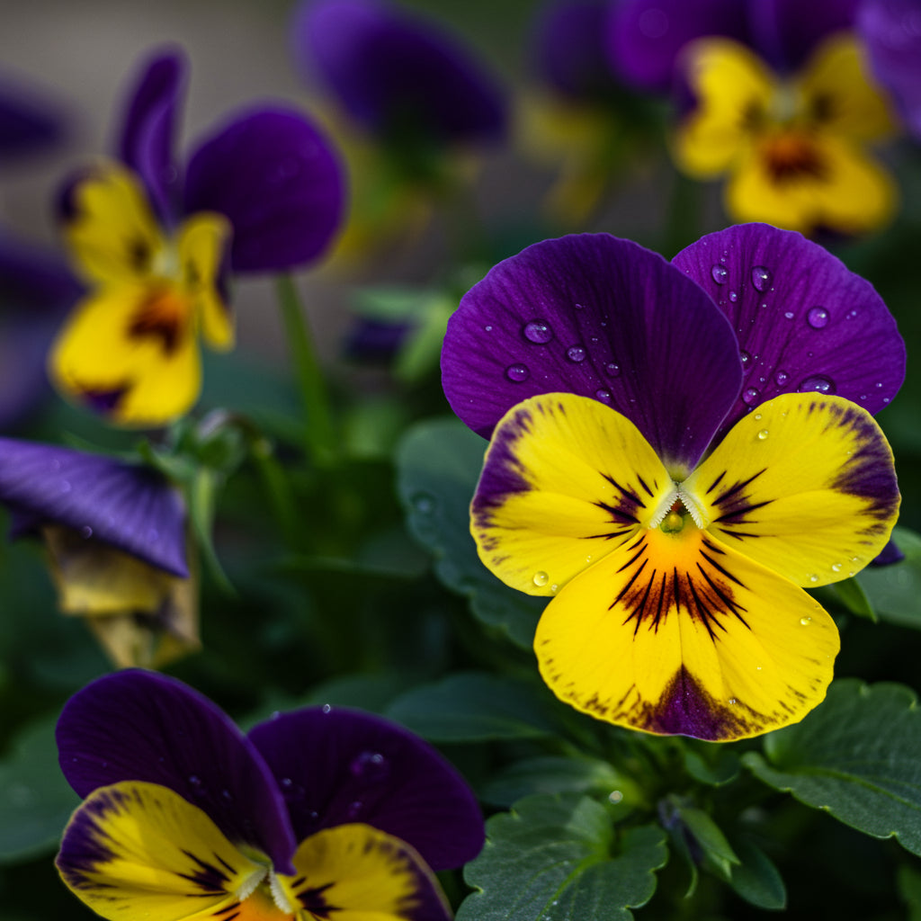 Pansy Flower Seeds Blue & White for Planting