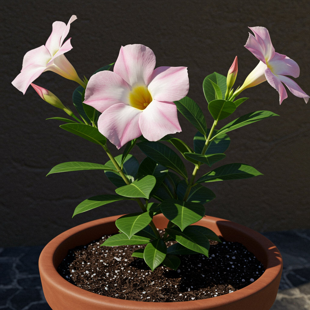 Mandevilla Sanderi Pink White Flower Seeds - Fast-Growing for Stunning Garden Display