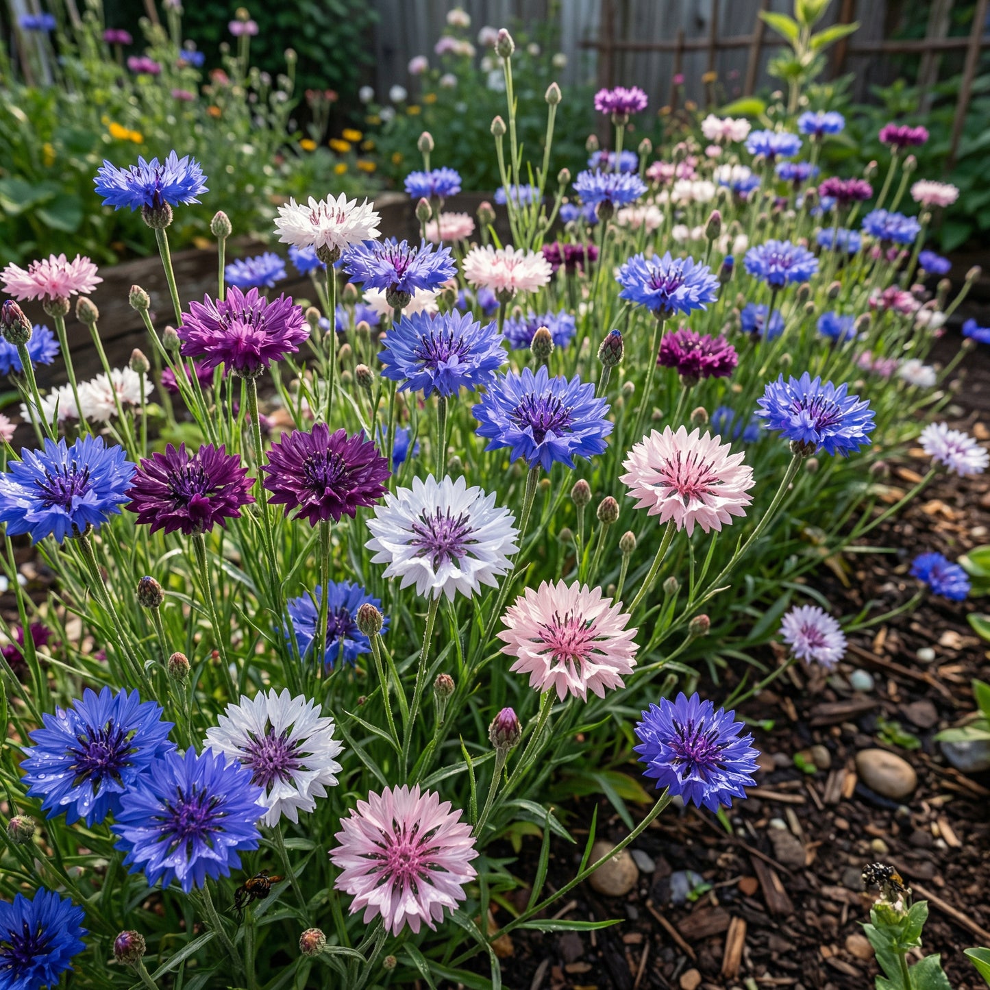 Cornflower Double Mixed Flower Seeds, Enhance Your Garden with Vibrant Blooms Using Expert Planting and Gardening Methods