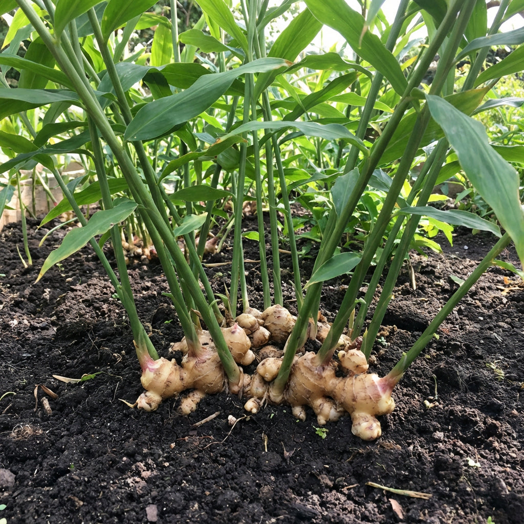 Zingiber officinale Organic Ginger Root Rhizomes for Planting – Non-GMO High Yield Garden Variety