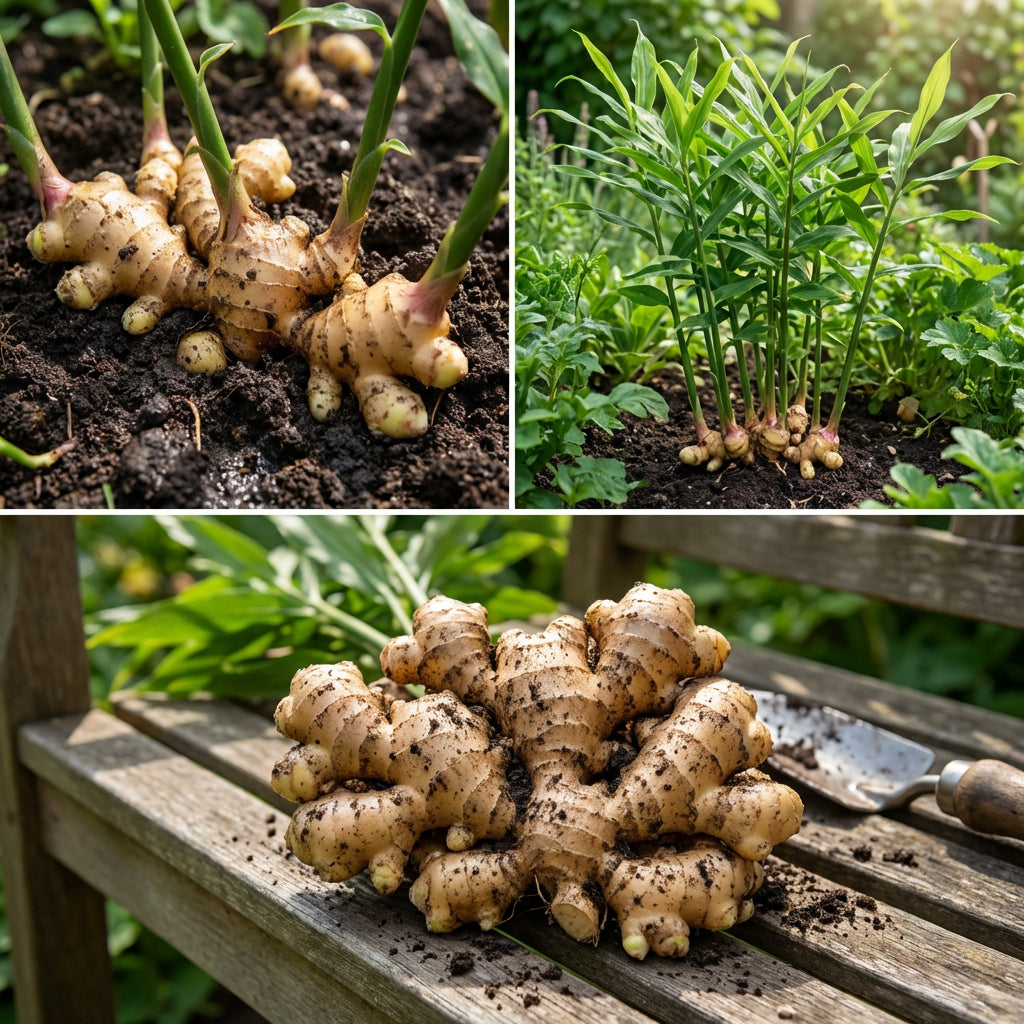 Organic Ginger Root Rhizomes for Planting – High Yield Non-GMO Garden Variety