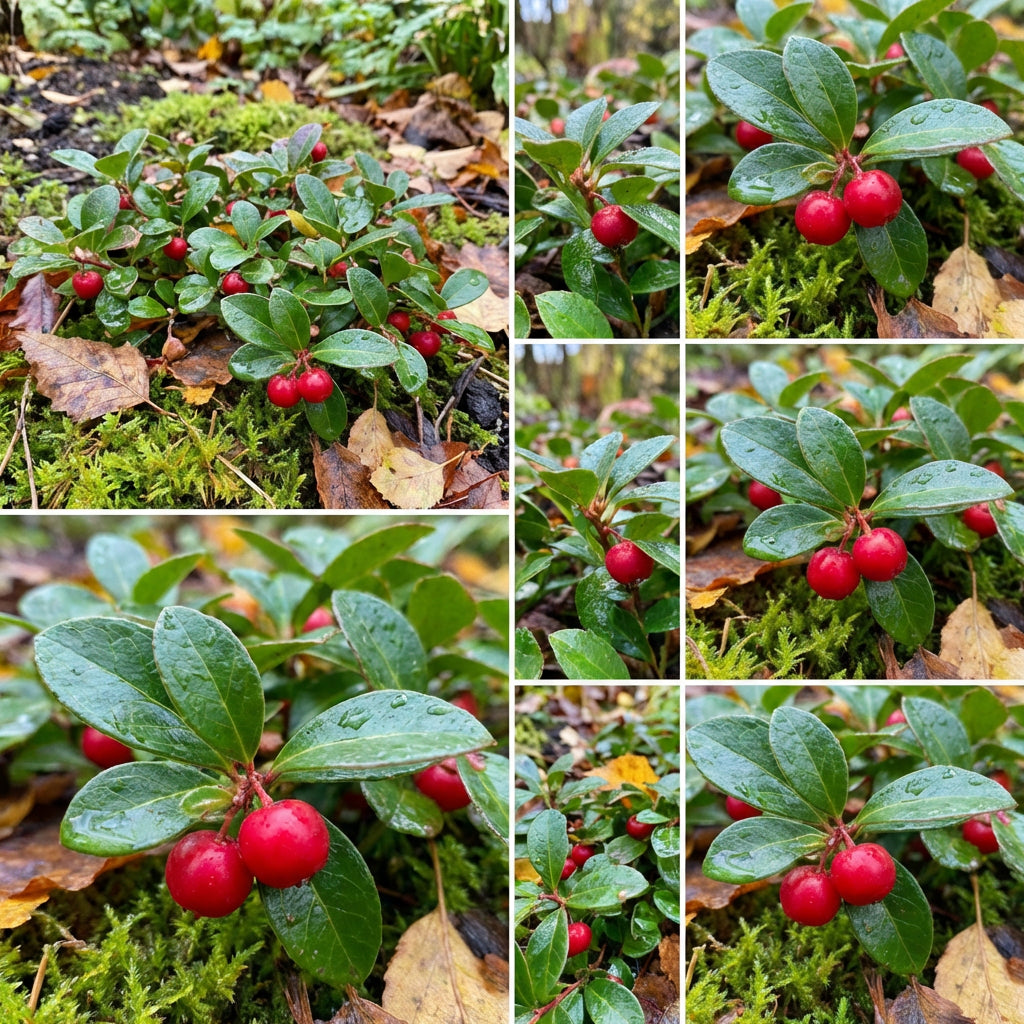 Red Wintergreen Fruit Seeds (Gaultheria procumbens) – Hardy Evergreen Berry Plant for Garden Planting