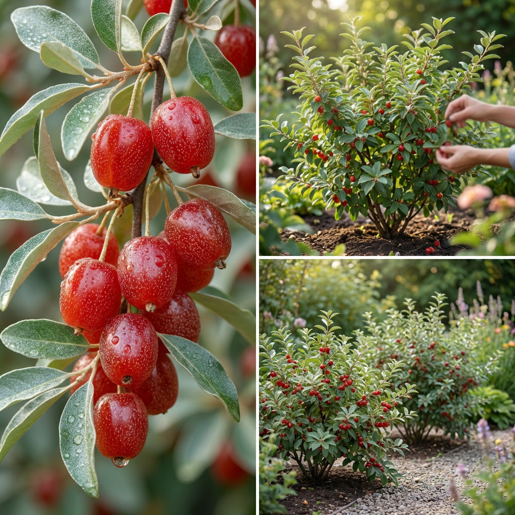 Goumi Berry Fruit Seeds | Heirloom Garden Shrub for Backyard Growing