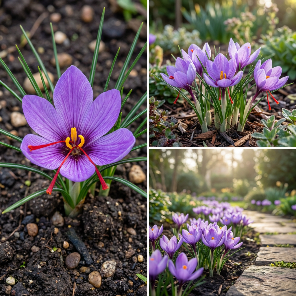 Semillas de flor de azafrán tradicional para plantar en jardín doméstico