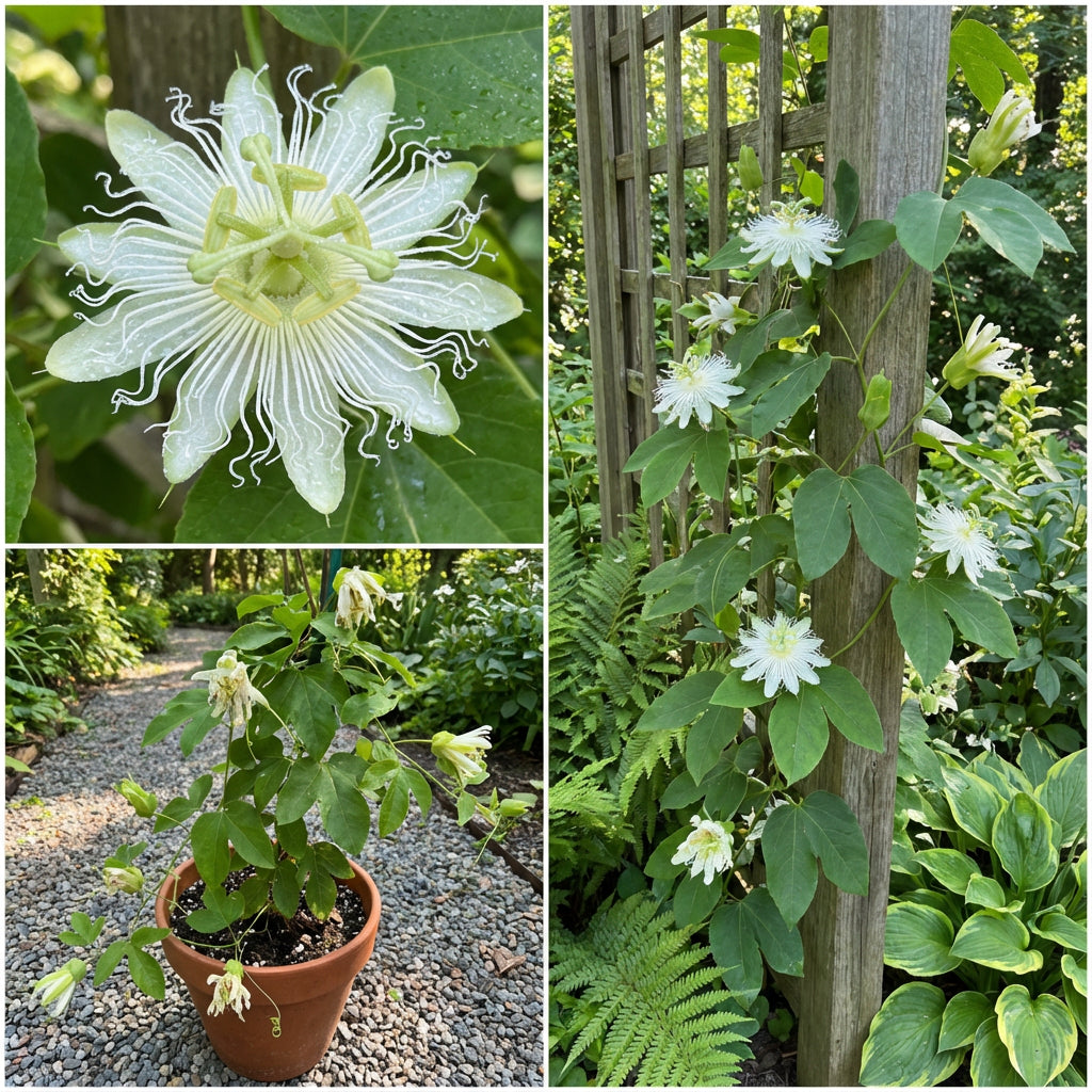 White Passiflora Biflora Flower Seeds for Planting Seed for Elegant White Blooms in Gardens