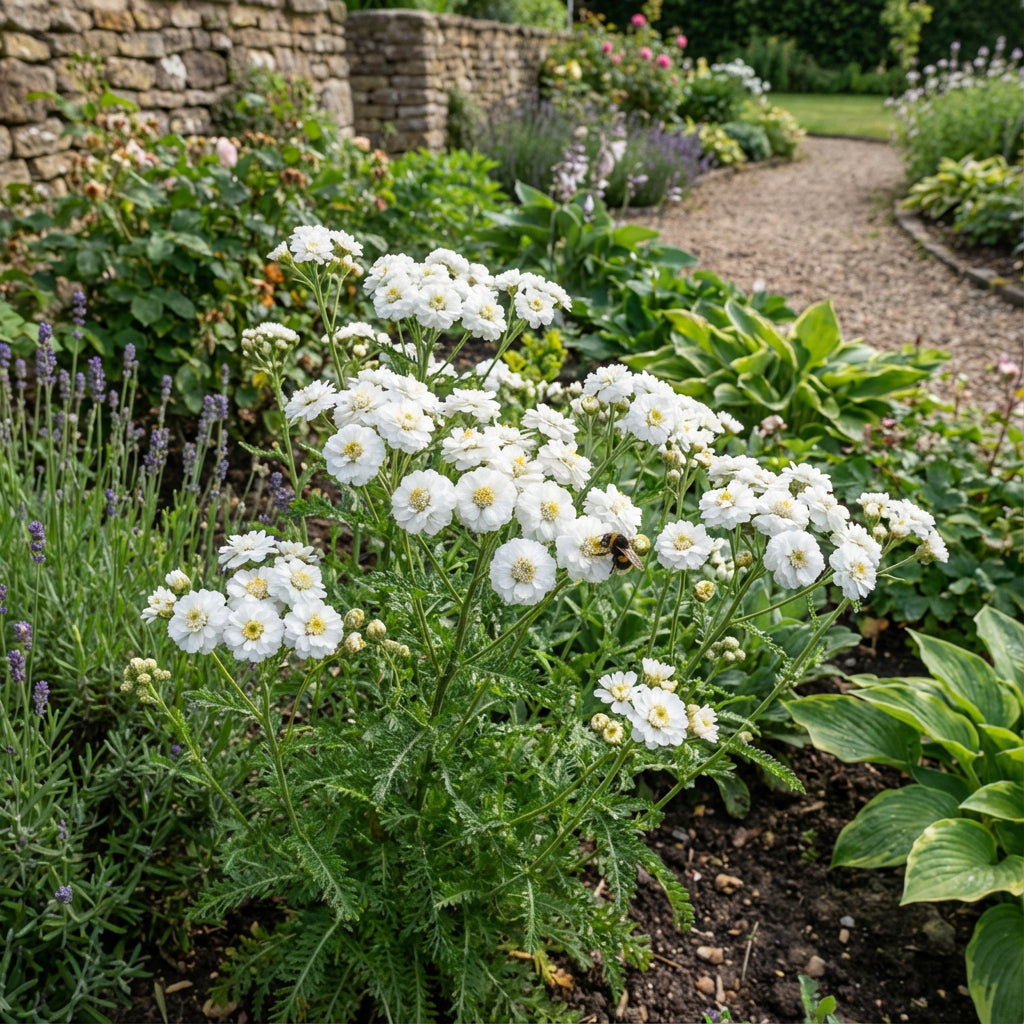 White Ptarmic Flower Planting Seeds Seed for Stunning Blossoms in Your Garden and Landscape