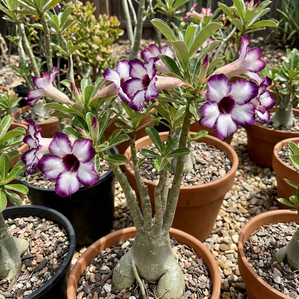 植え付け用の白紫色のアデニウム・オベスムの種を購入する – Pure Asia