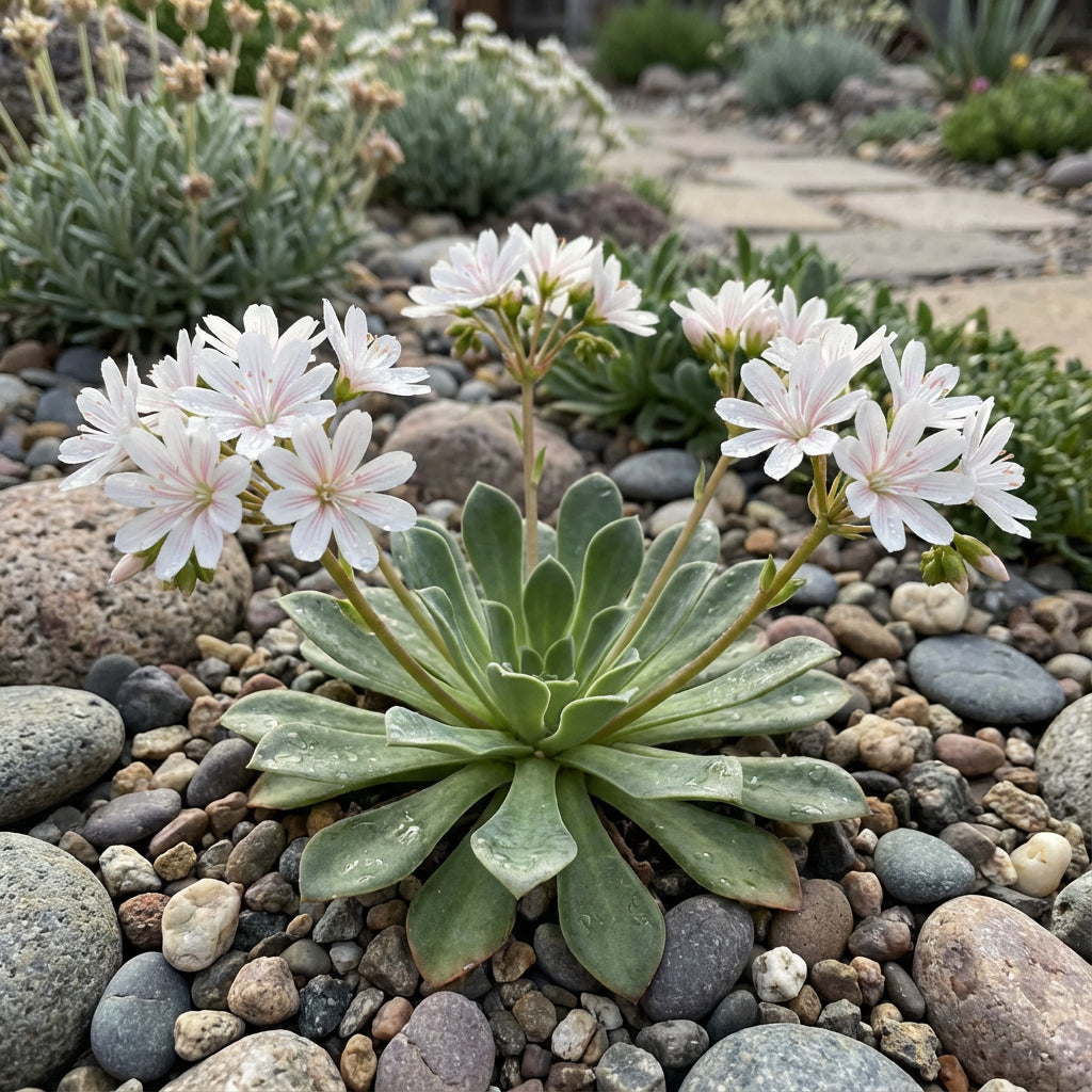 White Nevada Lewisia Flower Planting - Seed for Stunning Garden Blooms and Vibrant Landscapes
