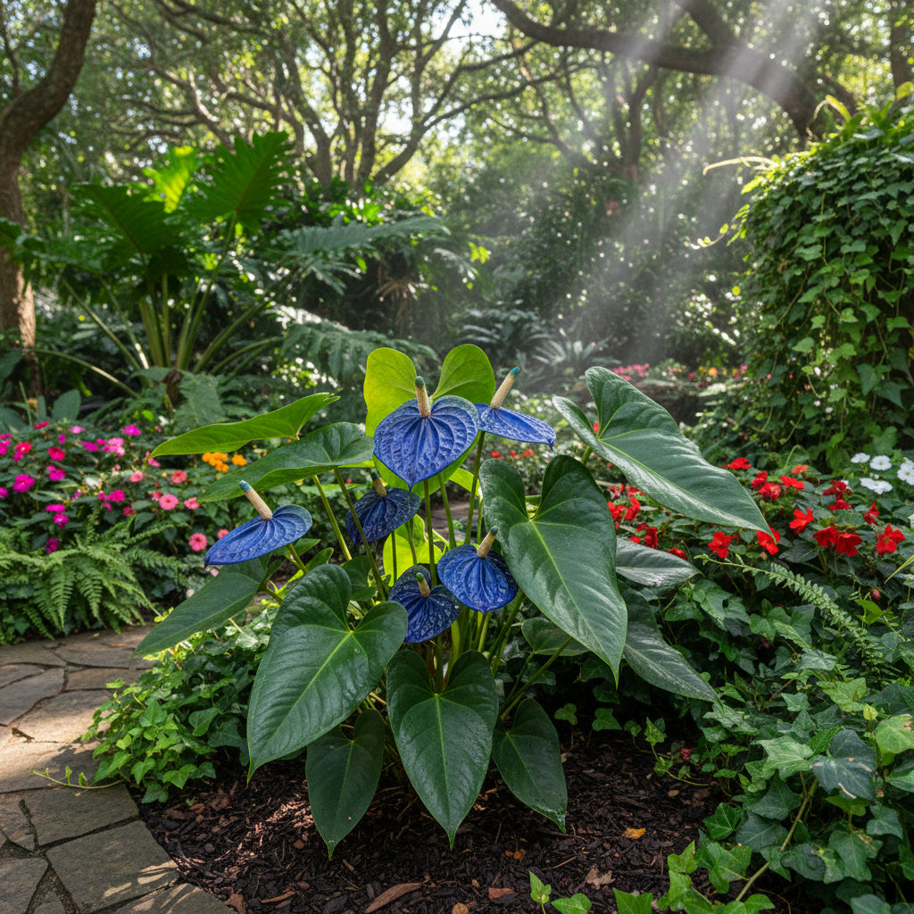 Blue Anthurium Flower Seeds for Planting - Cool Hues