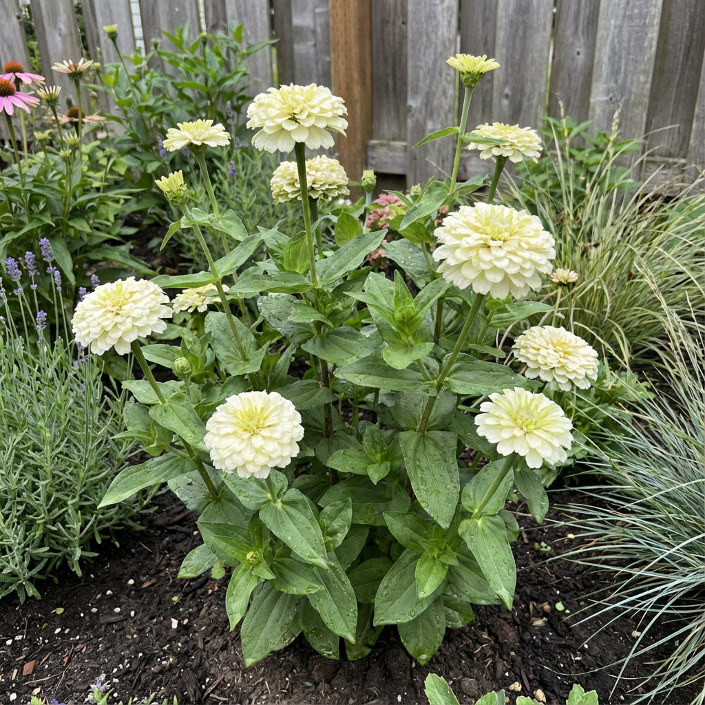 Zinnia White Flower Seeds for Timeless Planting Elegance