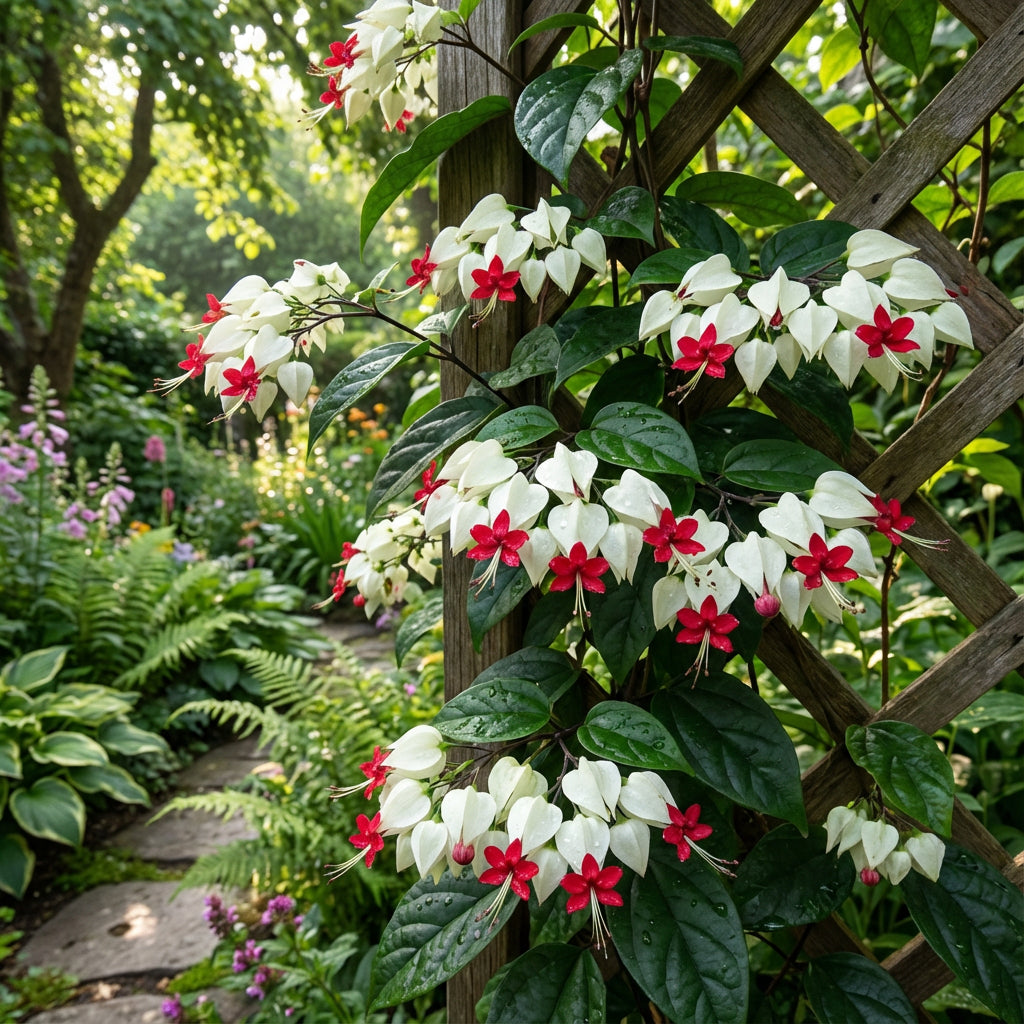 White Red Clerodendrum Thomsonii Flower Planting - Seed for Striking Blooms and Lush Growth in Your Garden