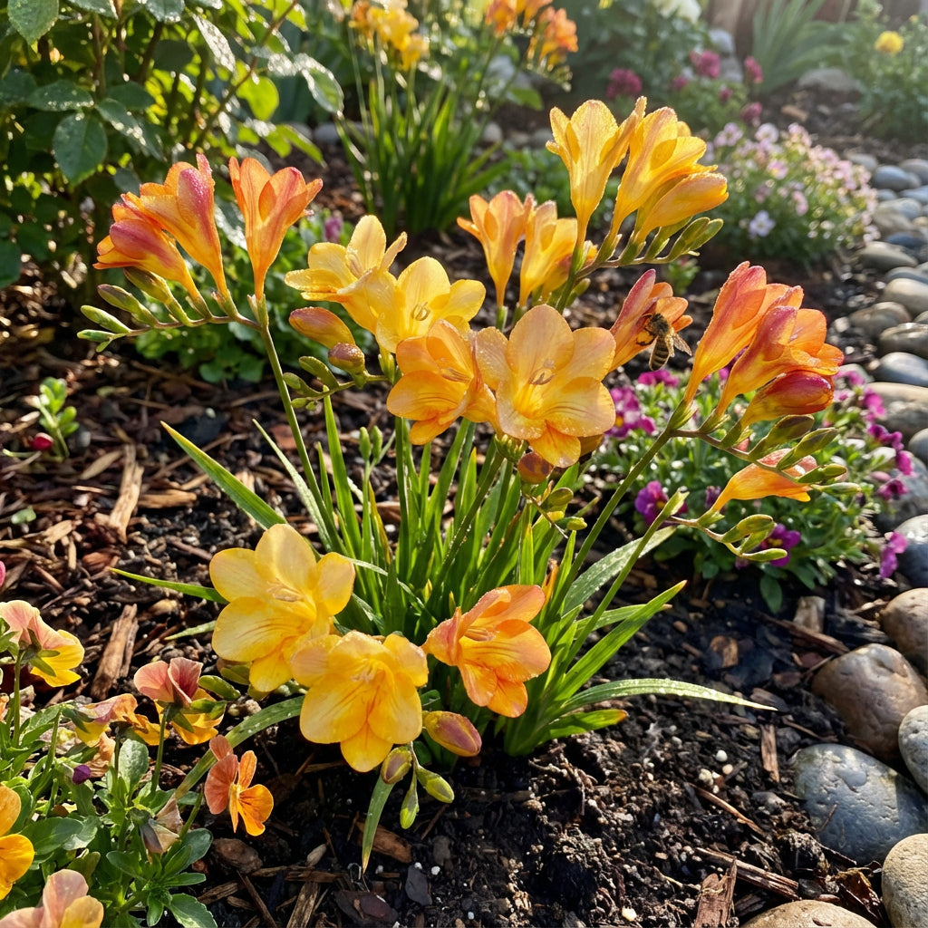 Yellow Orange Freesias Flower Seeds Planting