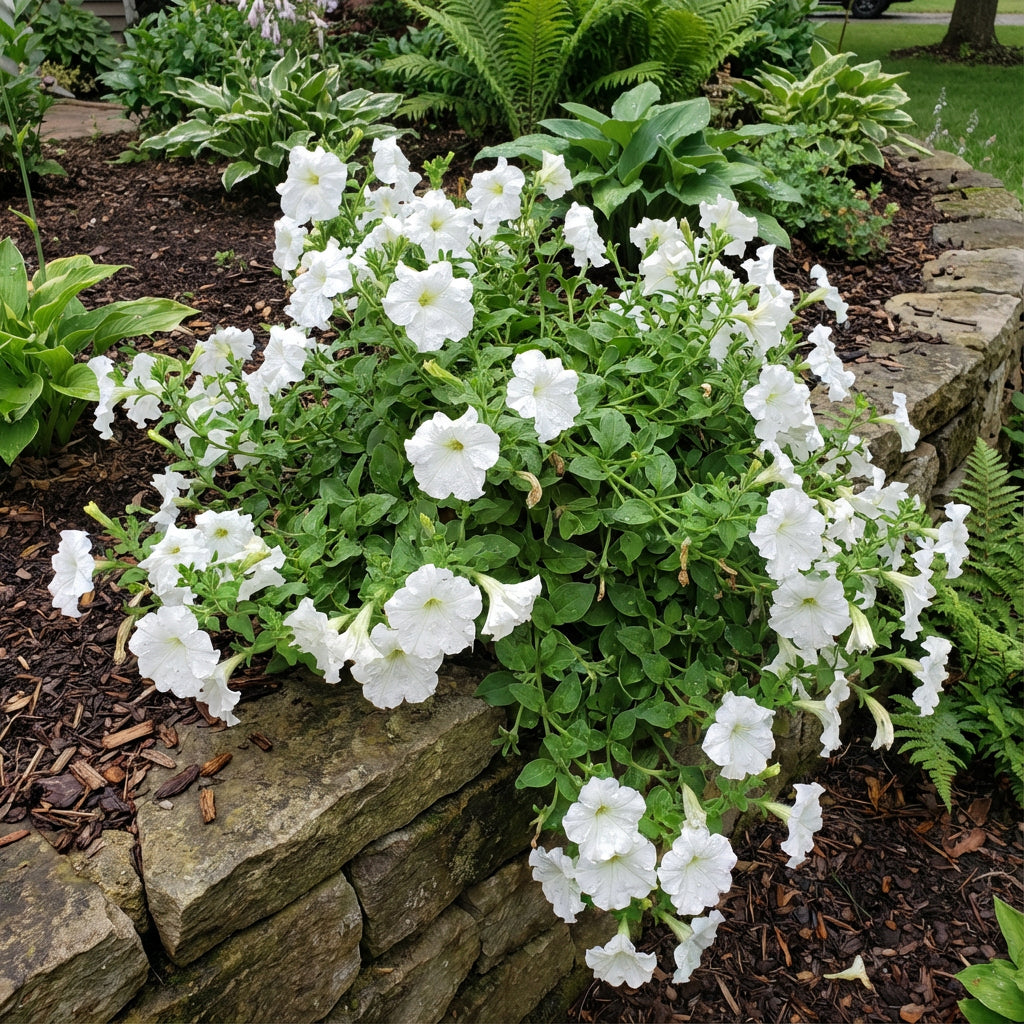 White Wave Petunia Seeds for Beautiful Garden Planting