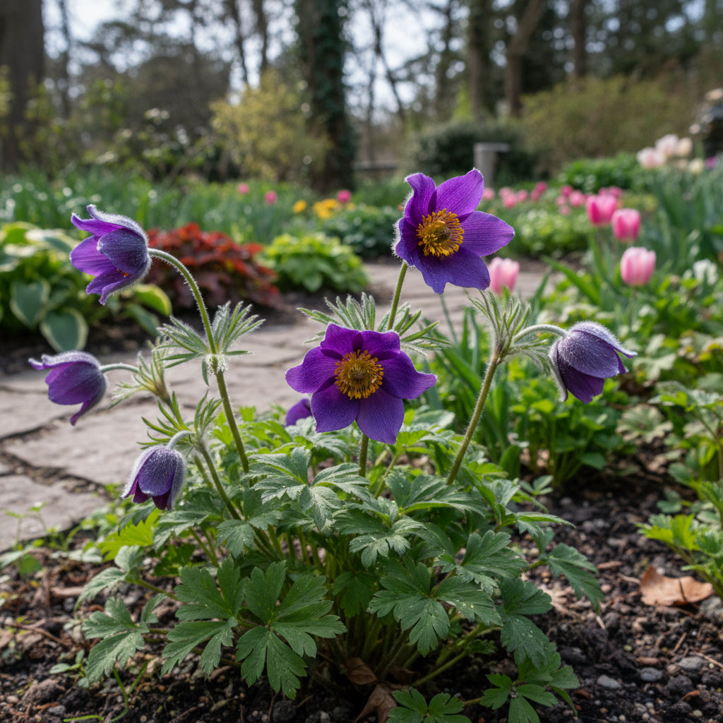 Semillas de Anémona Pulsatilla Violeta para Plantar - Semillas de Flores Perennes