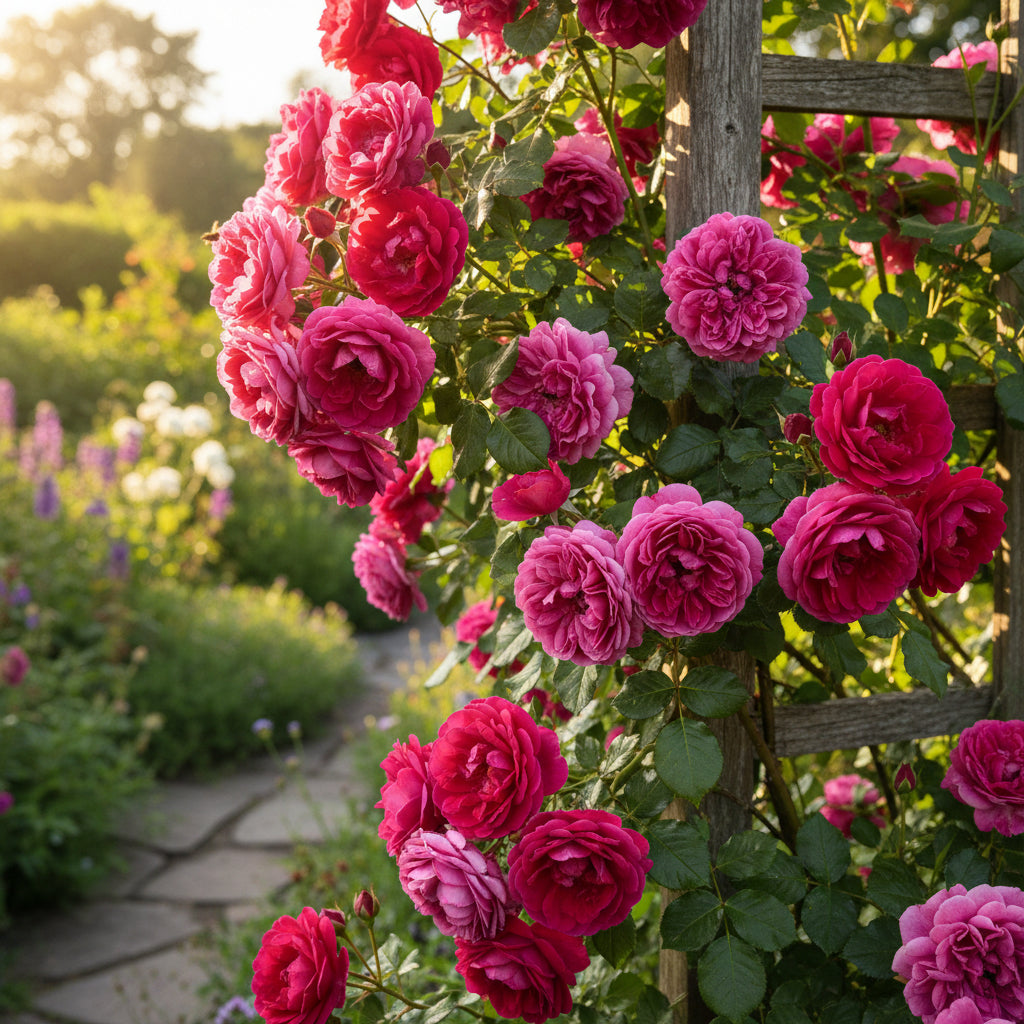 Graines de rosier grimpant rose profond pour plantation