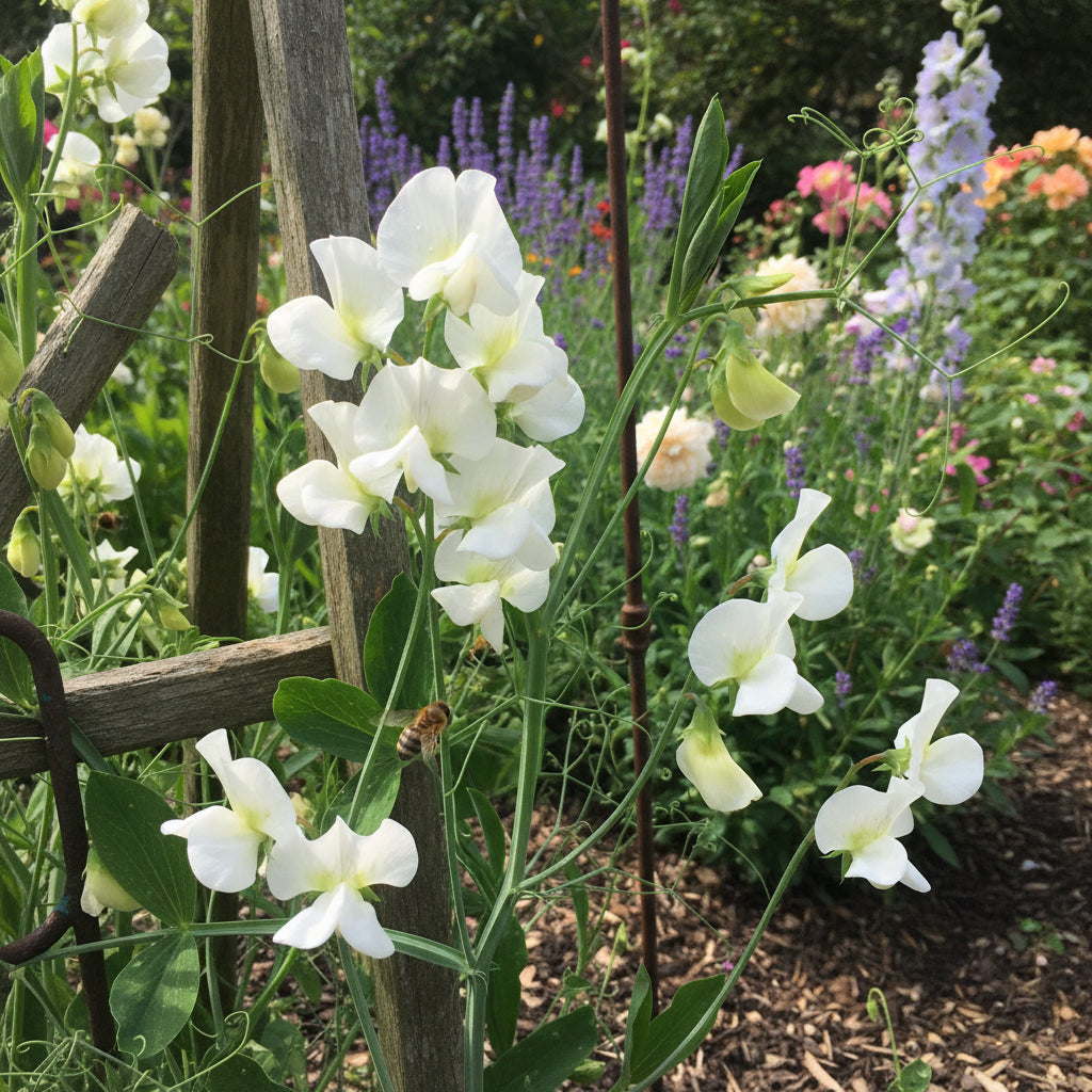 Süßer Erbsen-Blumensamen zum Pflanzen, Creme für lebendige und duftende Gärten