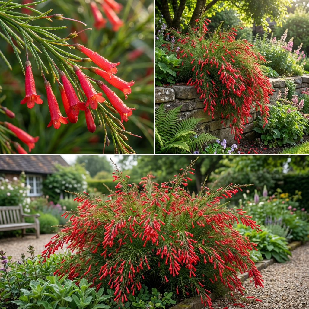Russelia-Blumensamen Pflanzung Roter Wasserfall
