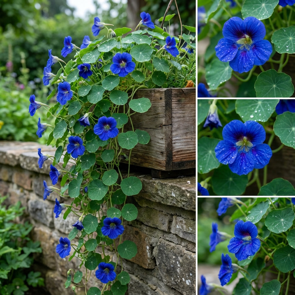 Blue Hanging Nasturtium Seeds for Planting - Garden Annuals
