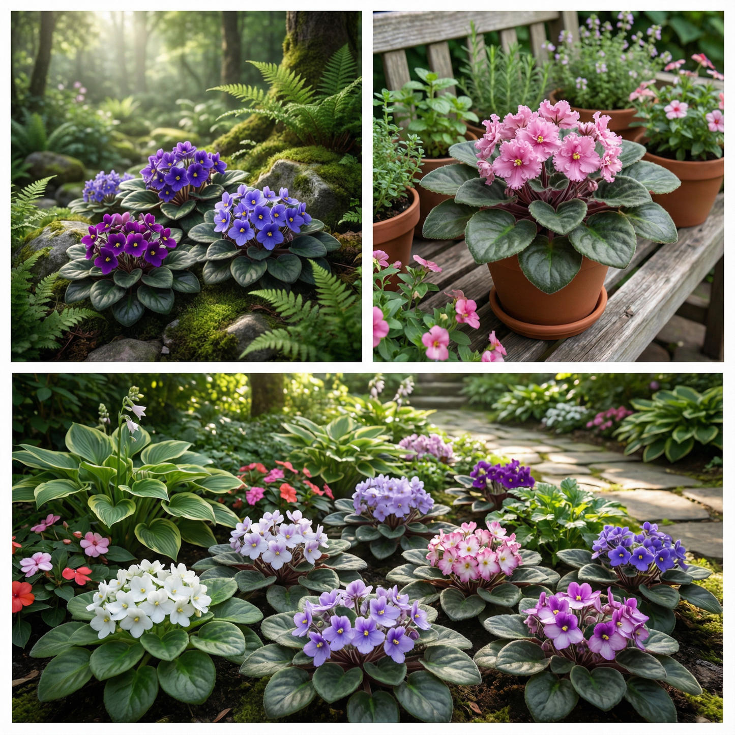 African Saintpaulia Flower Seeds , Unique Ground Cover for Exotic Blooms