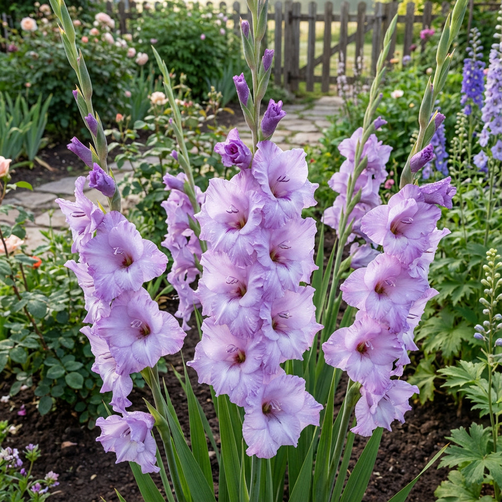 Vibrant Light Violet Gladiolus Flower Seeds for Planting
