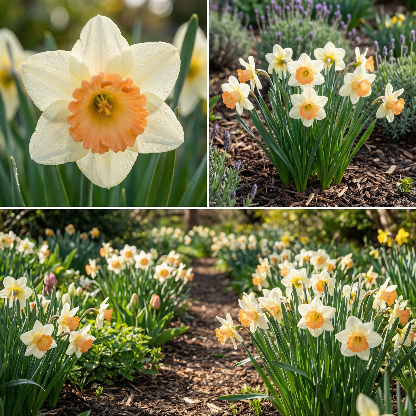 Graines de fleurs de jonquilles orange crème pour plantation - Illuminez votre jardin avec de magnifiques floraisons