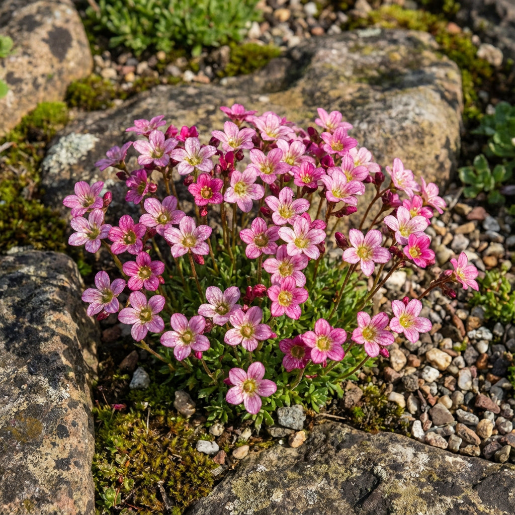 Saxifraga Pink Flower seeds for Planting - Garden Favorite, Heirloom & GMO Free Seeds for Home Garden
