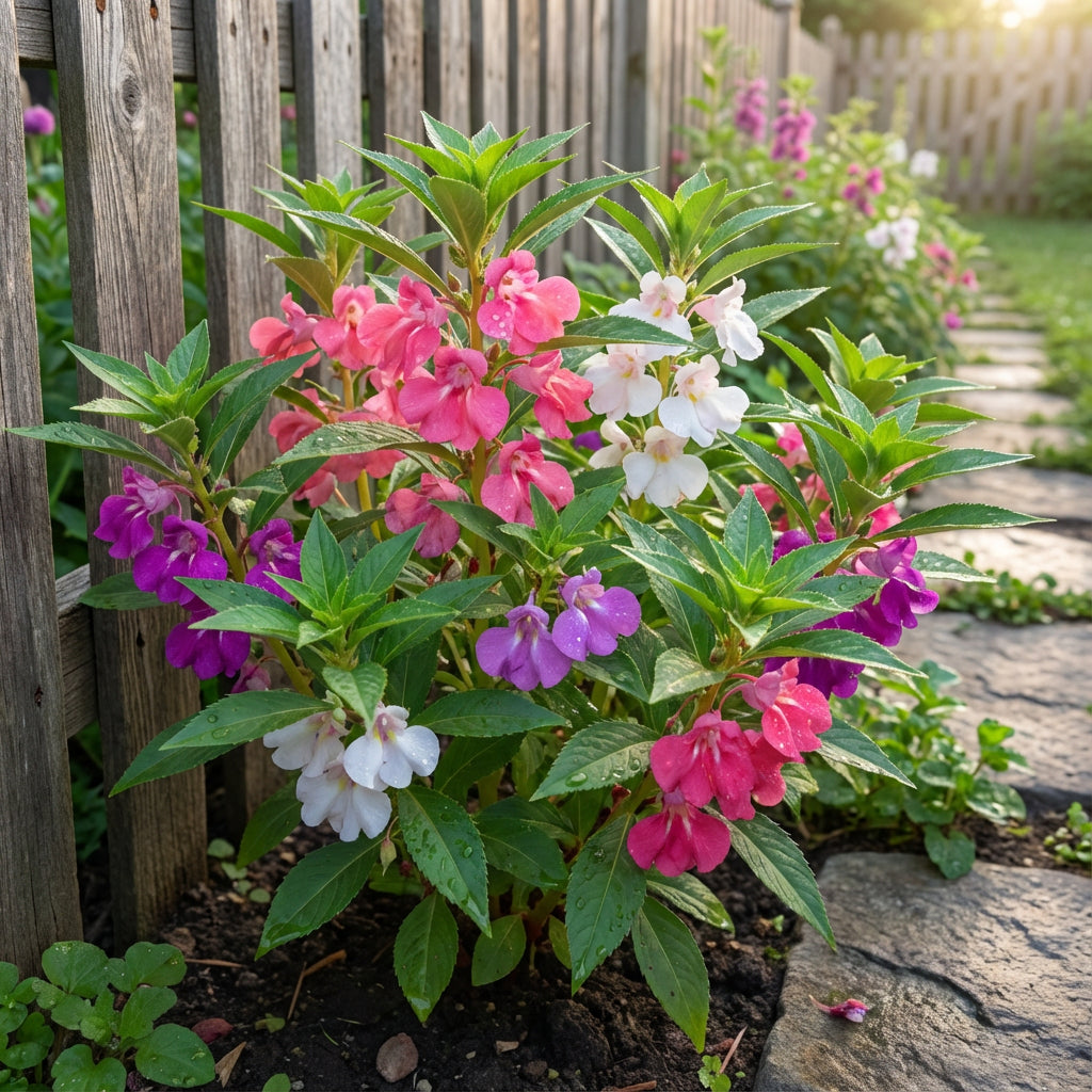 Semillas de flor balsamina para plantar - Semillas resistentes a la sequía, tradicionales y libres de organismos modificados genéticamente para jardín casero