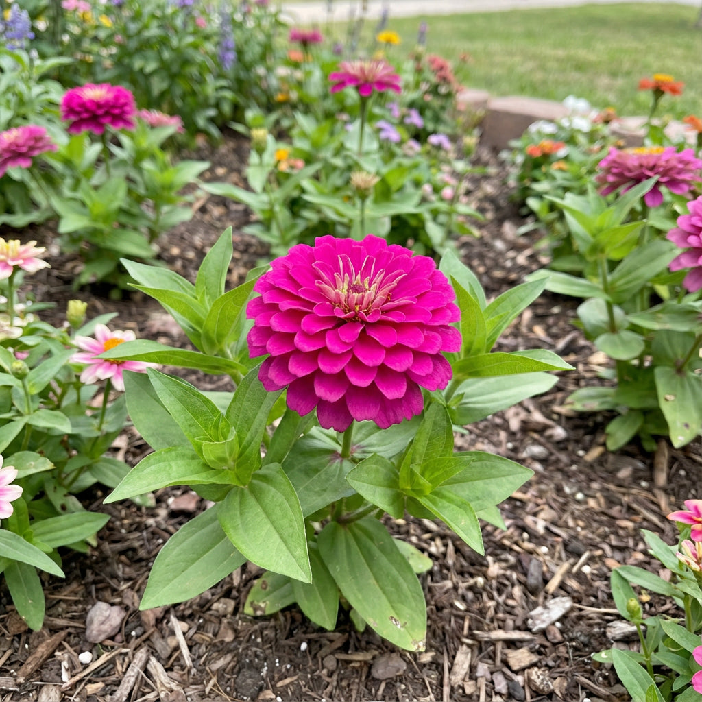 Graines de fleurs de zinnia rose profond pour des jardins éclatants et vibrants
