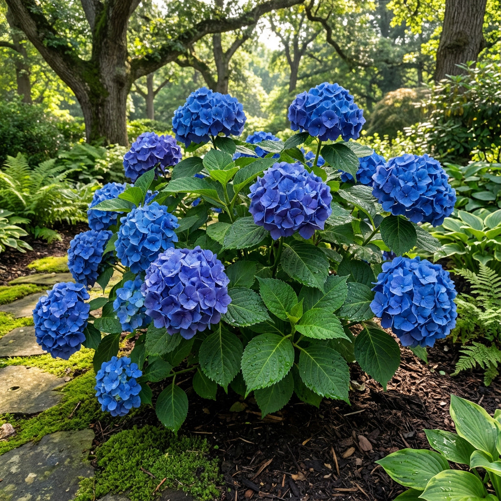Graines de fleurs d'hortensia bleu marin pour plantation - Graines anciennes et sans OGM, aimant le soleil, pour jardin domestique