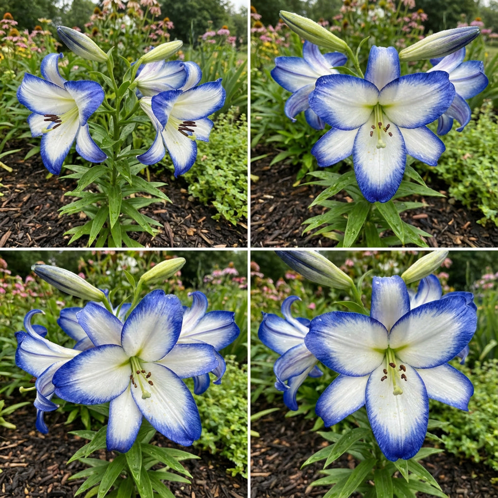 Lilium Flower Seeds - Blue and White Variety for Planting