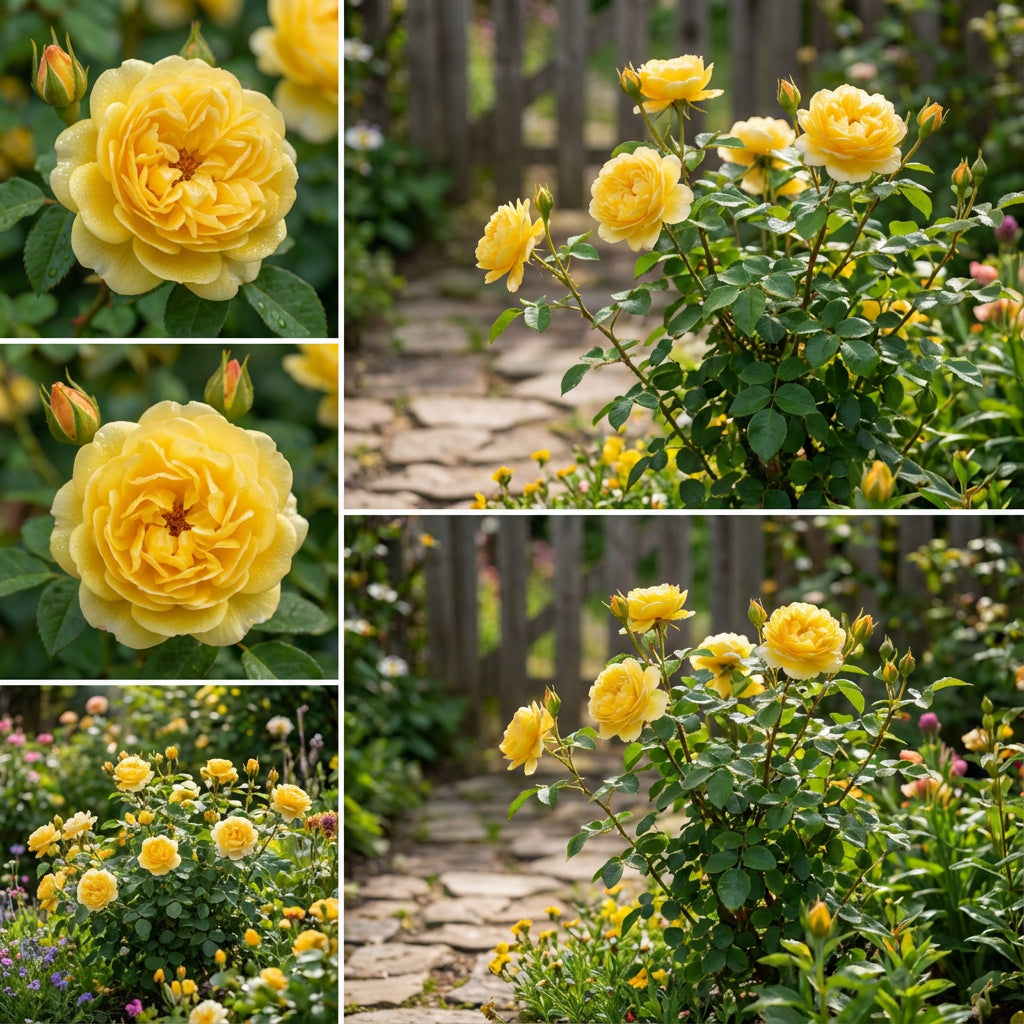 Semi di pianta di fiore di rosa gialla per la semina