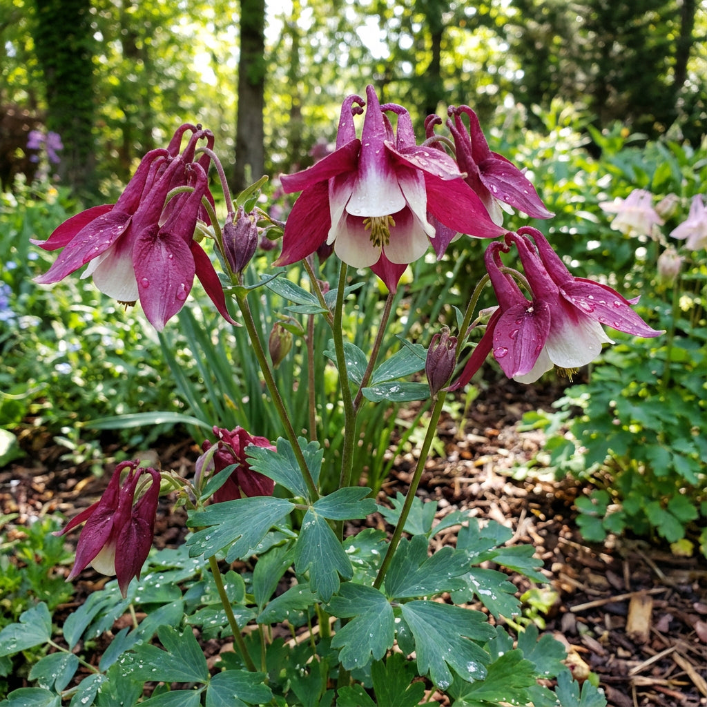 Aquilegia Dark Pink & White Seeds for Planting