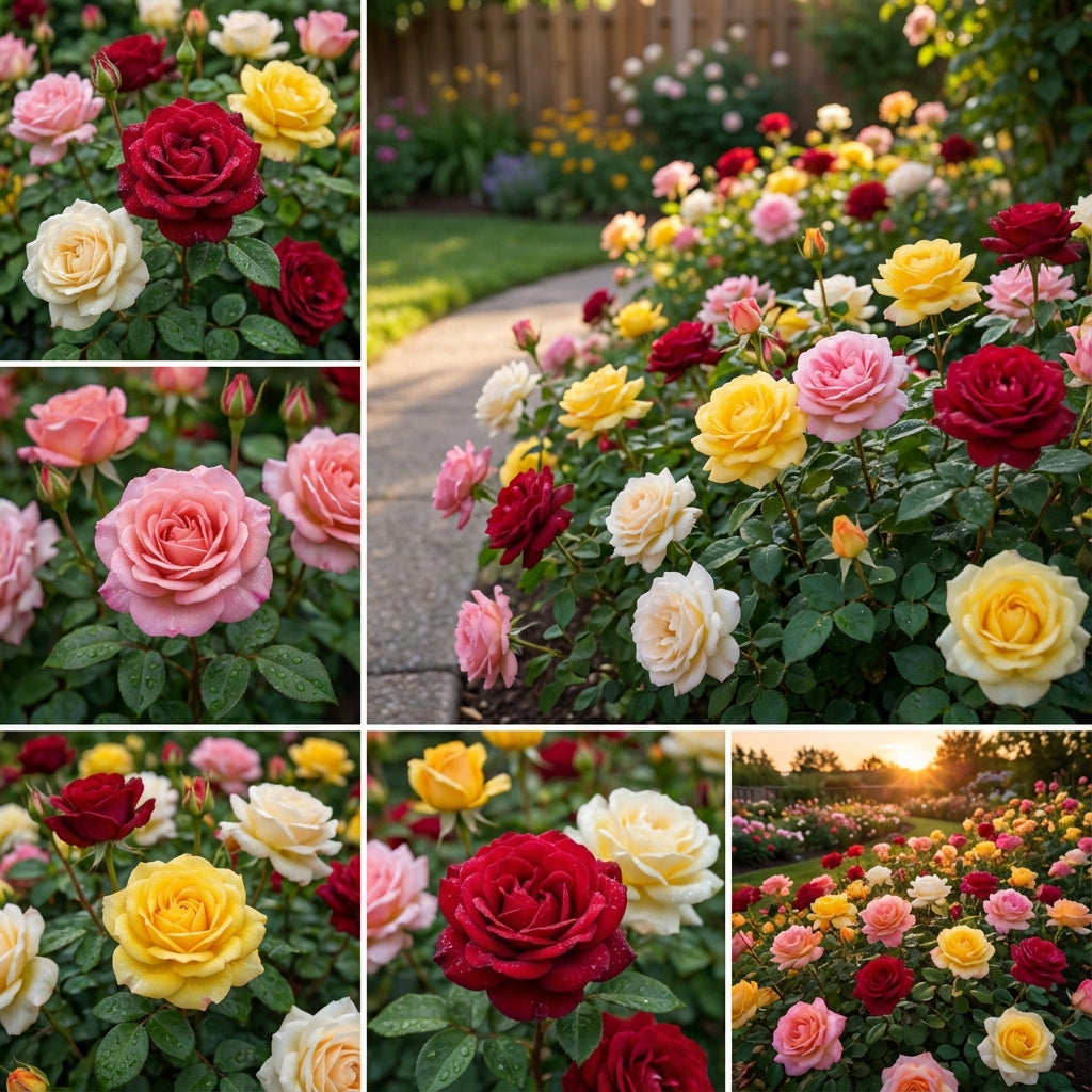 Bunte gemischte Rosensamen für dynamische Pflanzendisplays