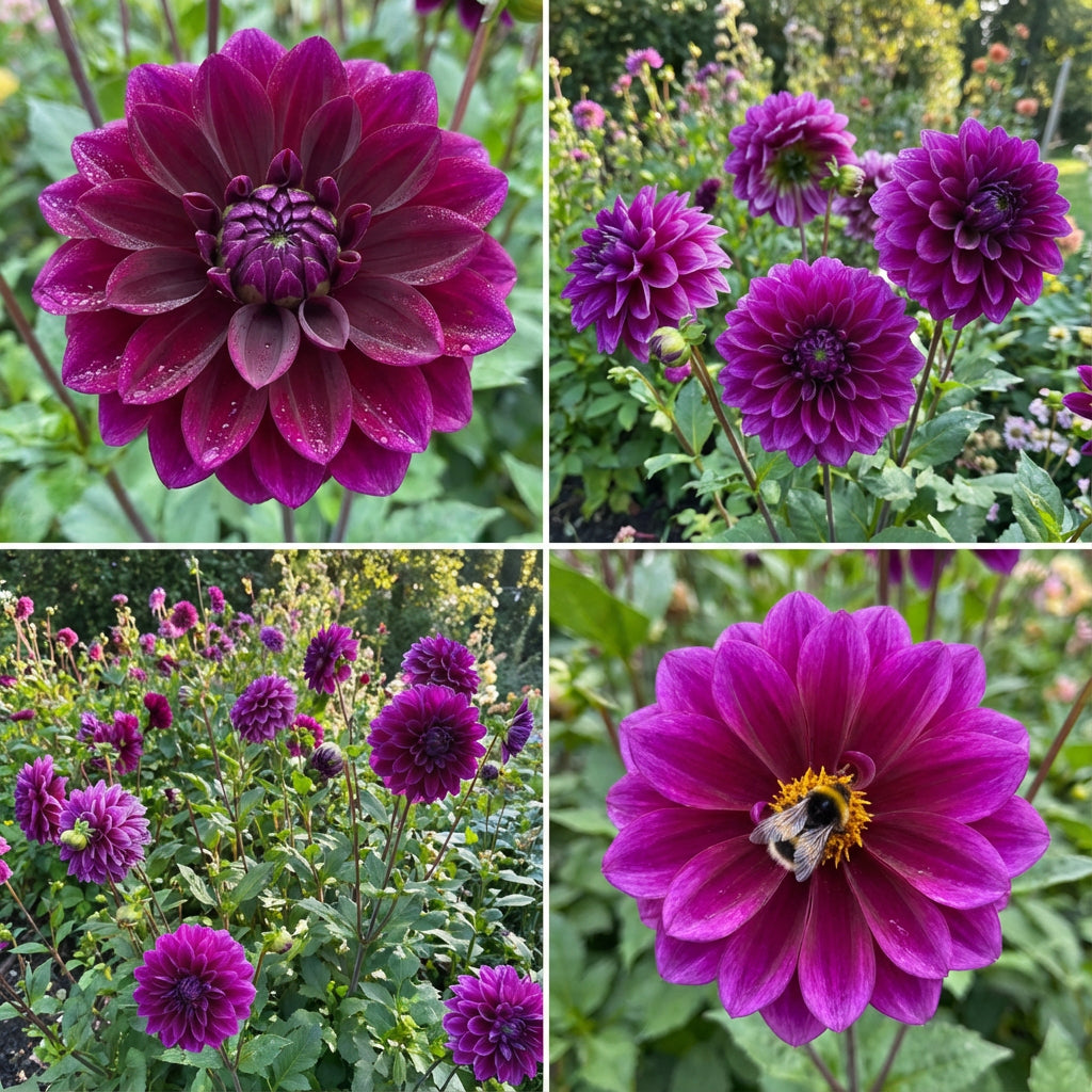 Graines de fleurs de dahlia en violet éclatant - Idéales pour la plantation et les compositions de jardin attrayantes