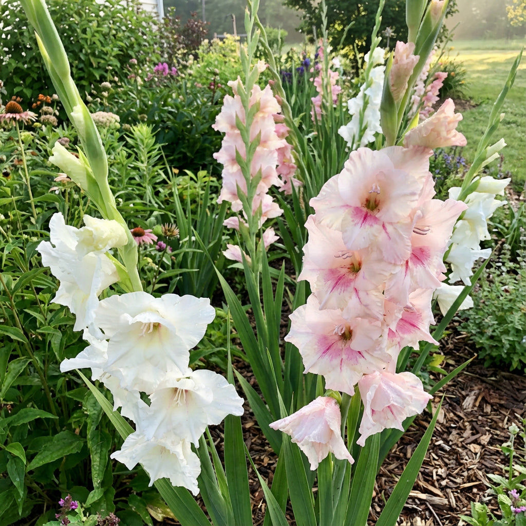 Weiß-Rosa Gladiole Samen für elegante Bepflanzung und beeindruckende Schau