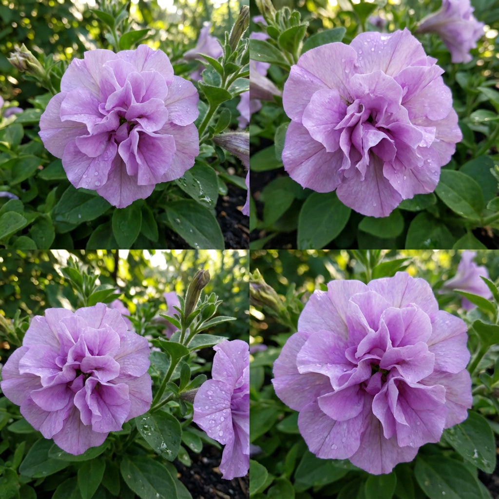 Lebendige hellviolette doppelte Petunien-Samen für beeindruckende Gartenbepflanzung