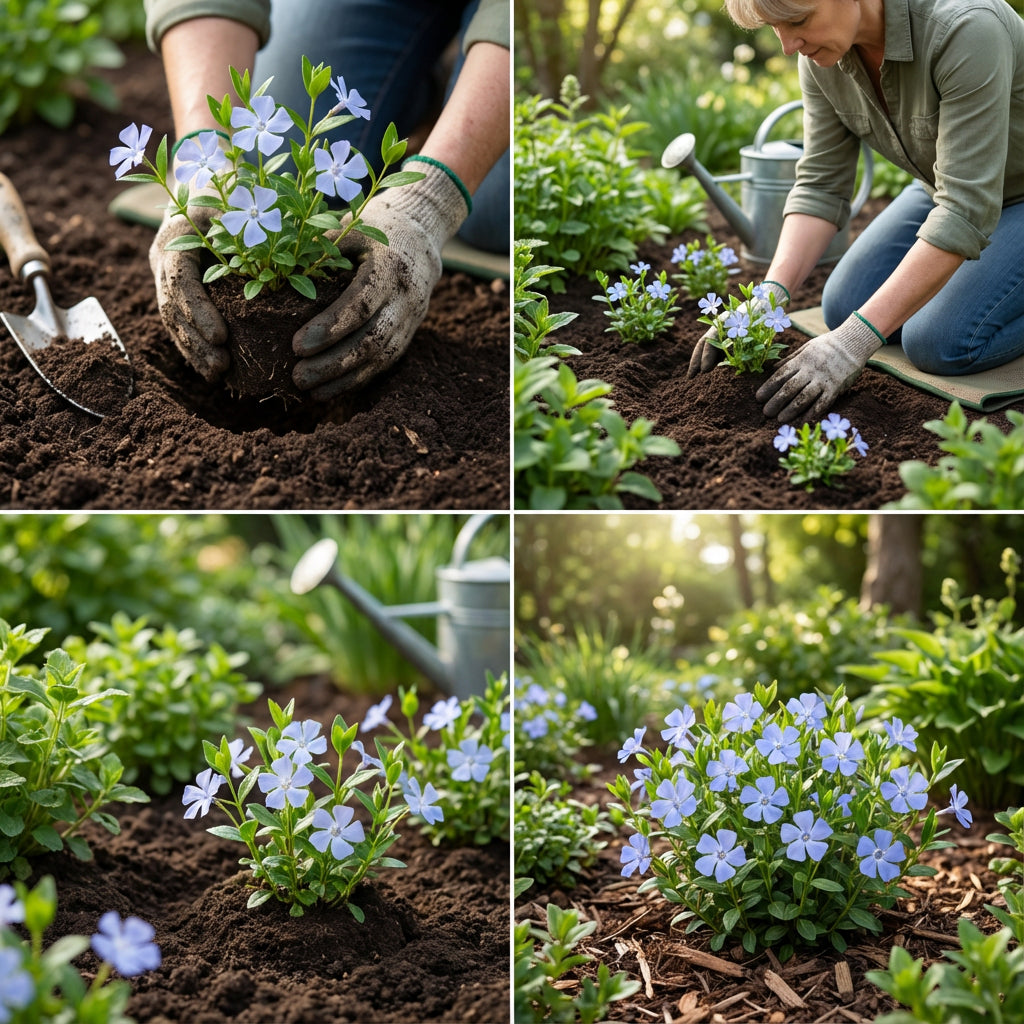 Planting Light Blue Periwinkle Vinca Flower Seeds for a Serene Garden