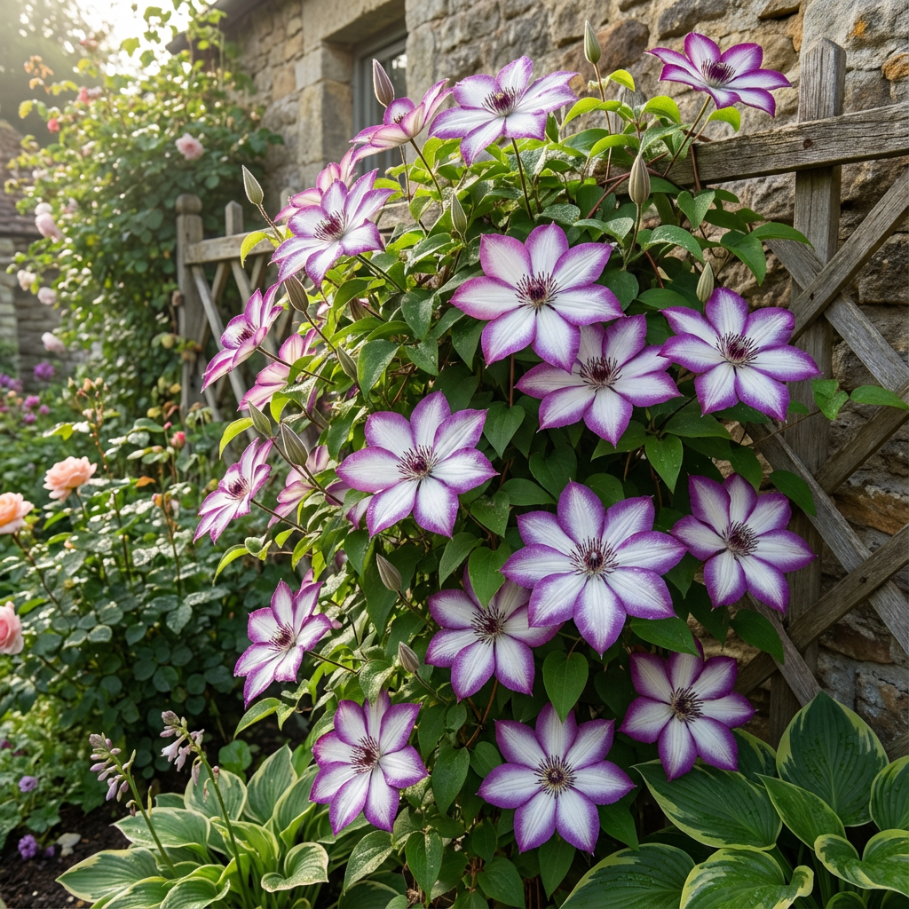 Weiße lila Waldrebenblumensamen für einfaches Pflanzen
