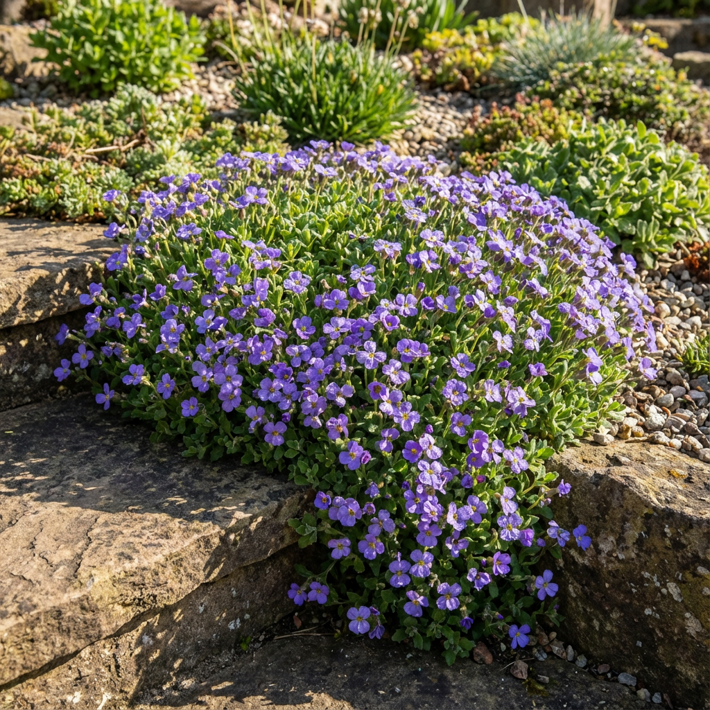 Graines de fleurs Blaukissen pour plantation en couvre-sol