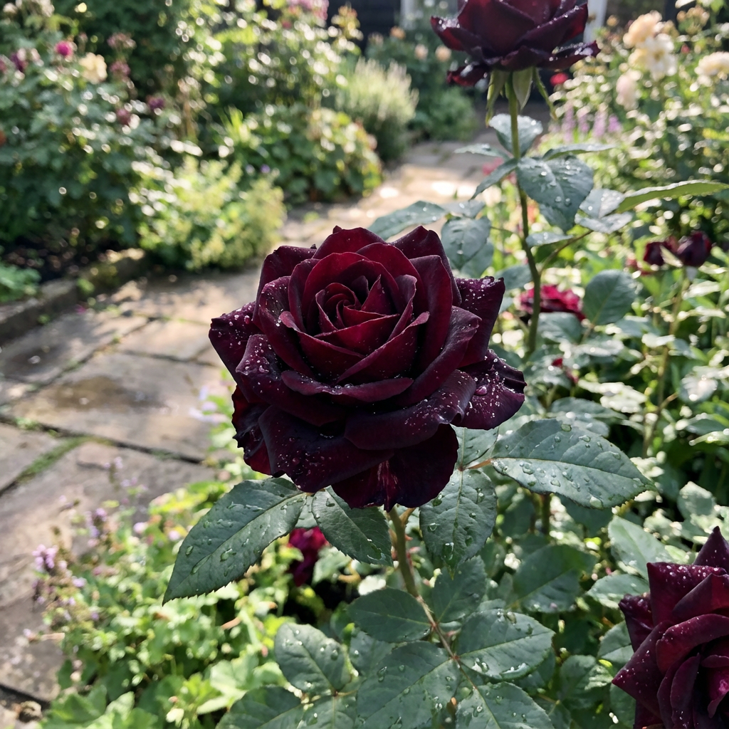 Graines uniques de rose perle noire pour plantation