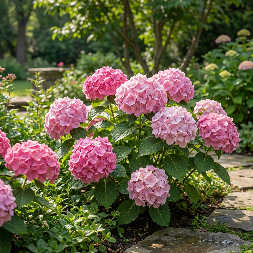 Graines de fleurs d'hortensia rose pour une belle plantation de jardin