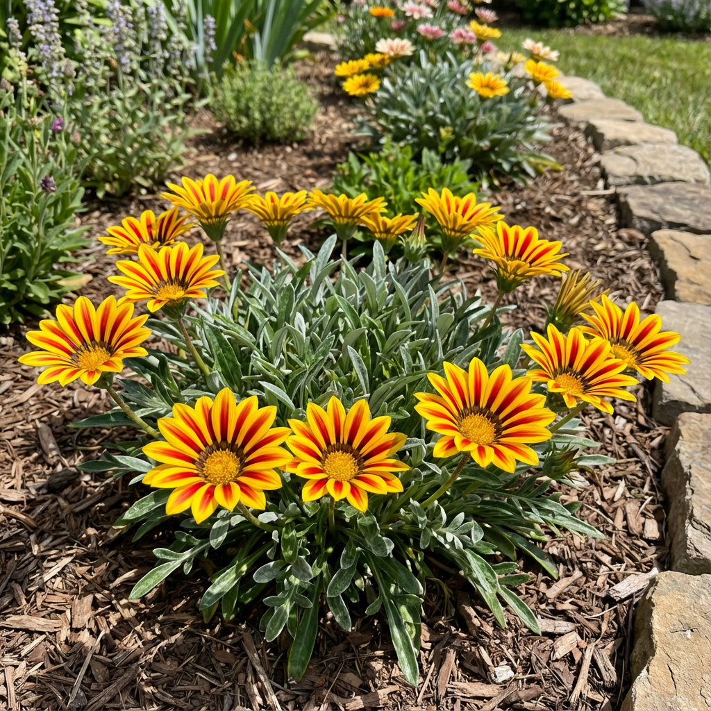 Gazania Yellow Red Stripe Flower Seeds for Planting