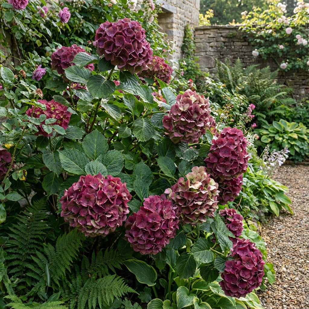 Burgundy Hydrangea Flowering Seeds for Planting and Gardening