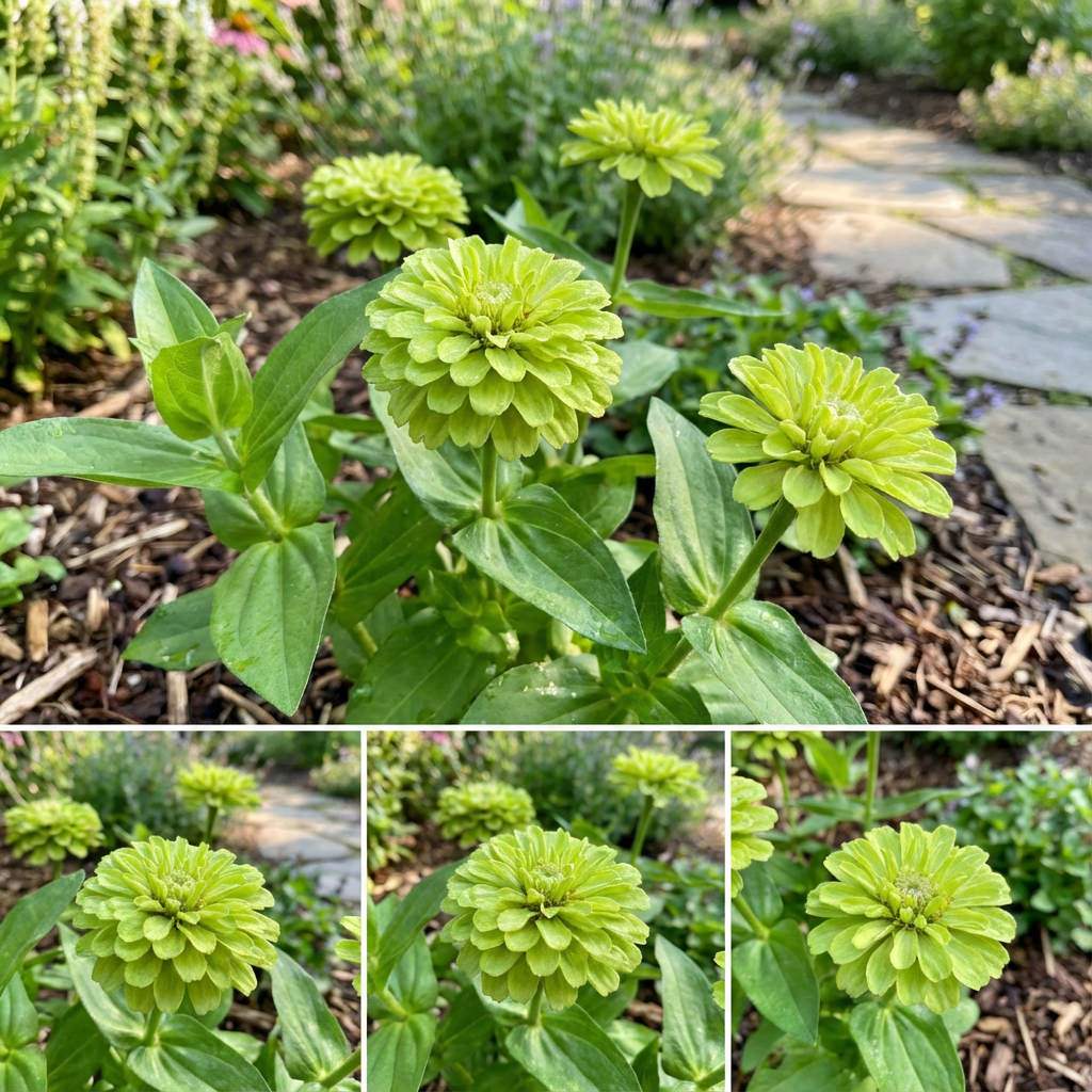 Zinnia green Flowering Seeds for Planting Essentials in Premium Rang