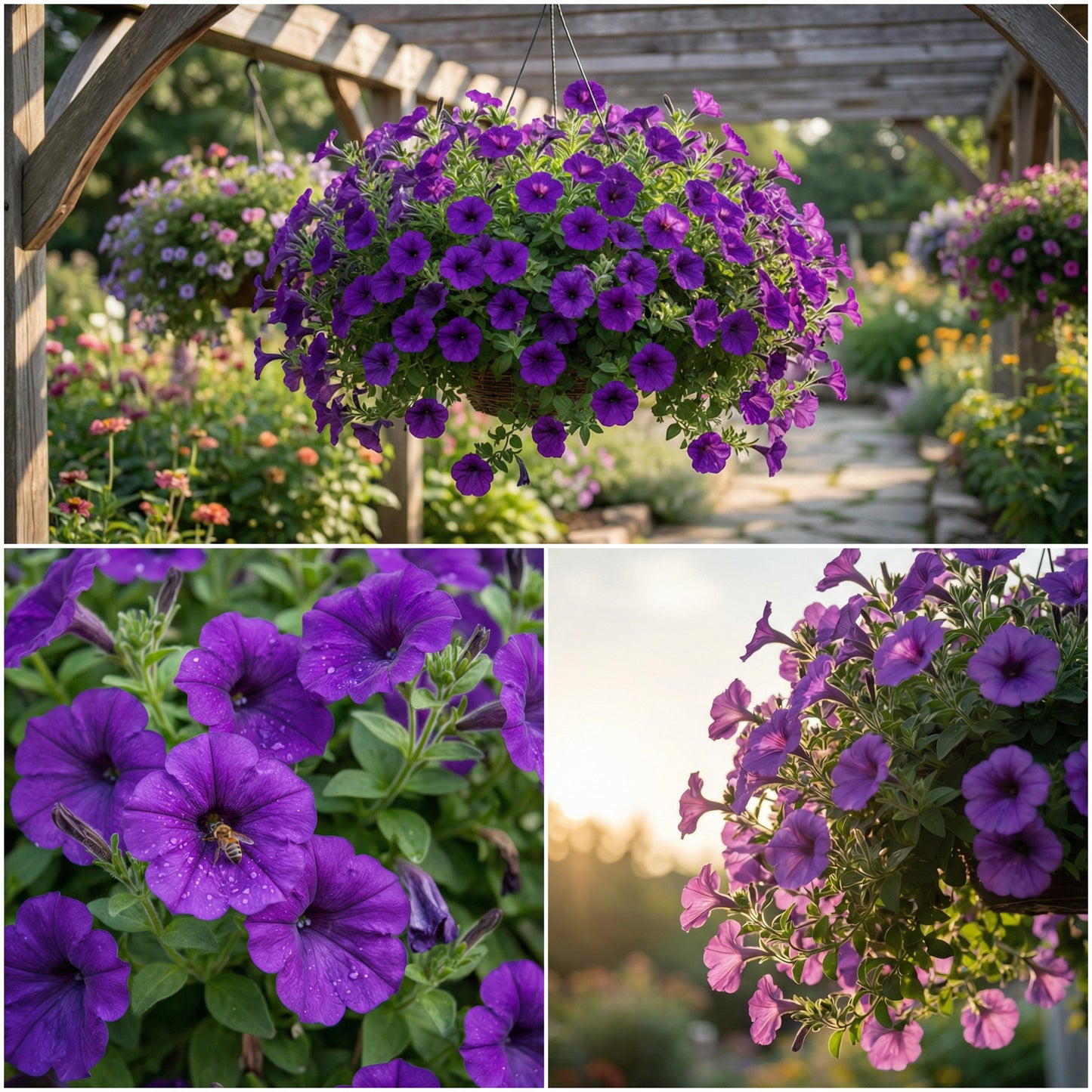 Violet Hanging Petunia Seeds for Vibrant Garden Planting