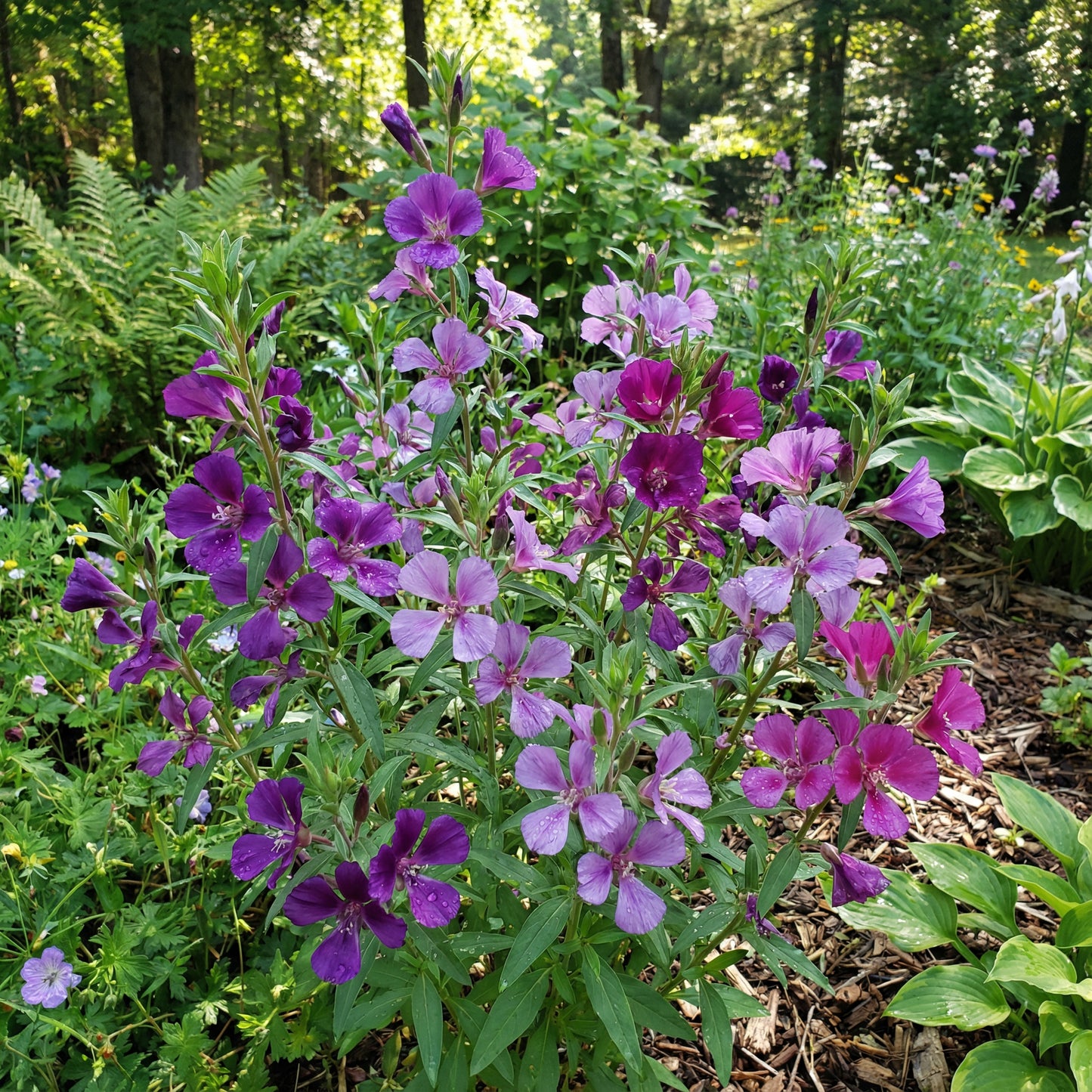 Purple Elegant Clarkia Seeds for Planting Vibrant Annual Flower Blooms