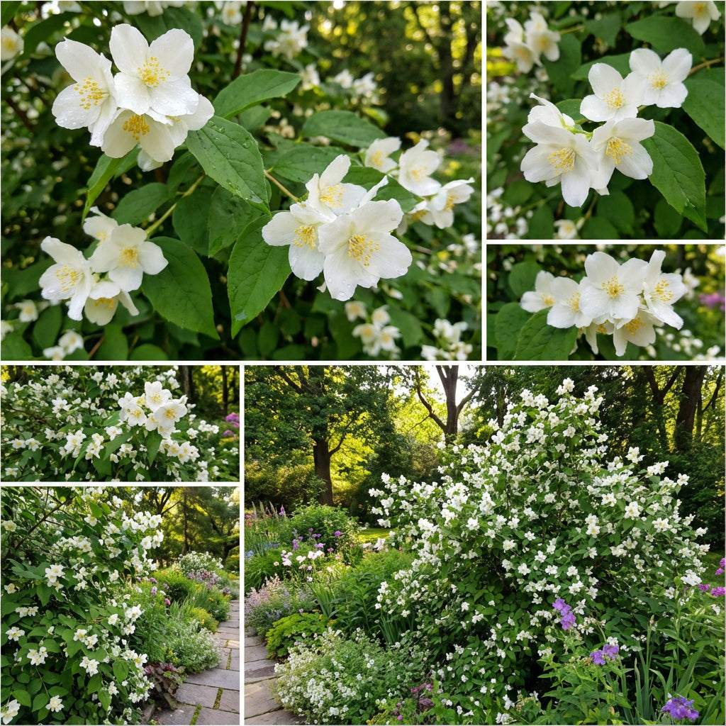 White Philadelphus Coronarius Seeds for Planting - Fragrant Mock Orange Blooms