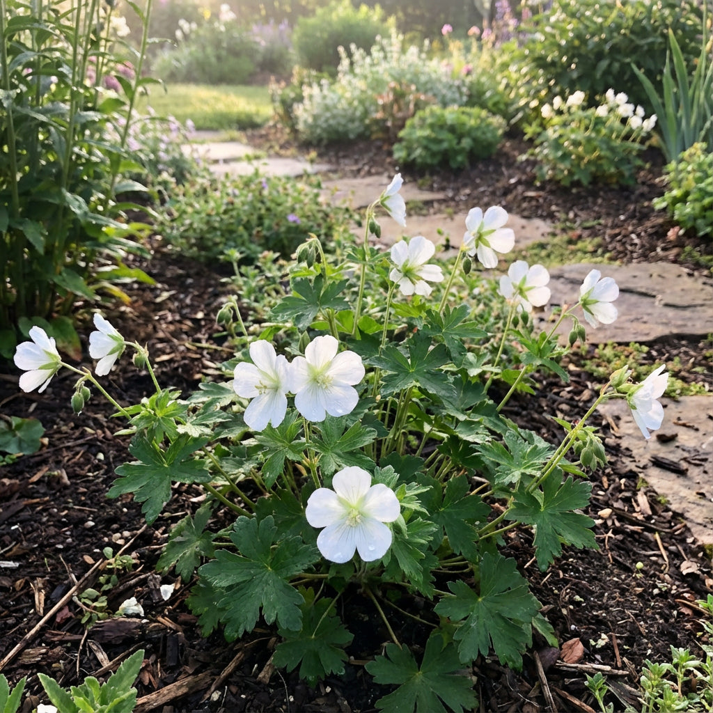 White Univalve Geranium Flower Seeds for Your Garden Seed for Gorgeous and Lush Growth